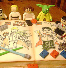 Star Wars, Harry Potter & Lego All On One Magically Geeky Cake Star Wars, Harry Potter & Lego All On One Magically Geeky Cake