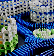 Starry Night’s Swirling Clouds Recreated With 7,000 Dominos