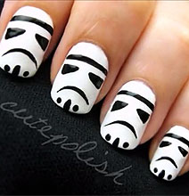 Easy Stormtrooper Nail Art Tutorial Taught By Darth Vader