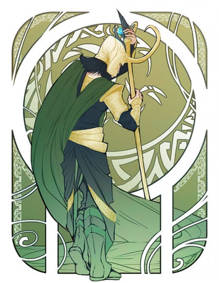 Loki Art Nouveau Print