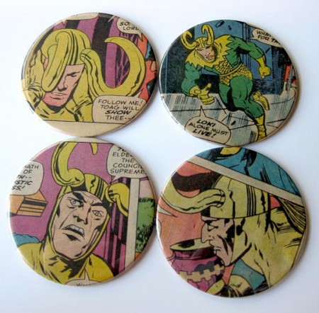 Loki Comic Book Coasters