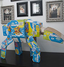 Geeky Mom Creates Star Wars AT-AT From Diaper Boxes Geeky Mom Creates Star Wars AT-AT From Diaper Boxes