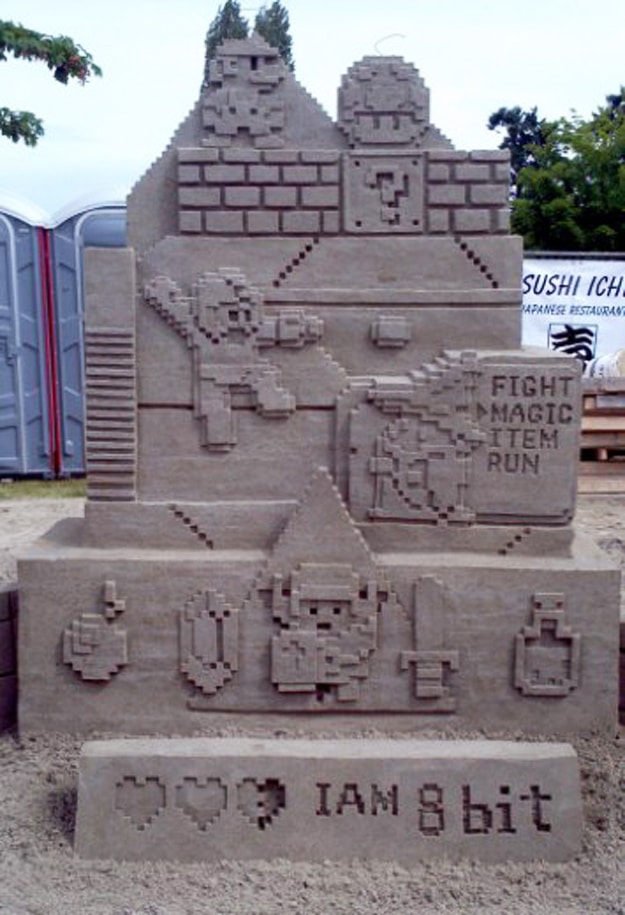 Nintendo-Sand-Art-Sculpture
