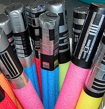 Easy DIY Star Wars Lightsabers Made From Pool Noodles