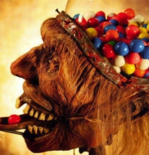 Horrifying Zombie Head Taxidermy Gumball Machine