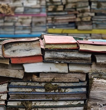 Unusual Book Art: A Display Of Rotting, Decomposing Books