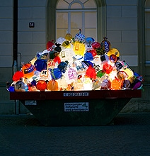 Trash Bags Art: Illuminated Garbage Lights Up The City