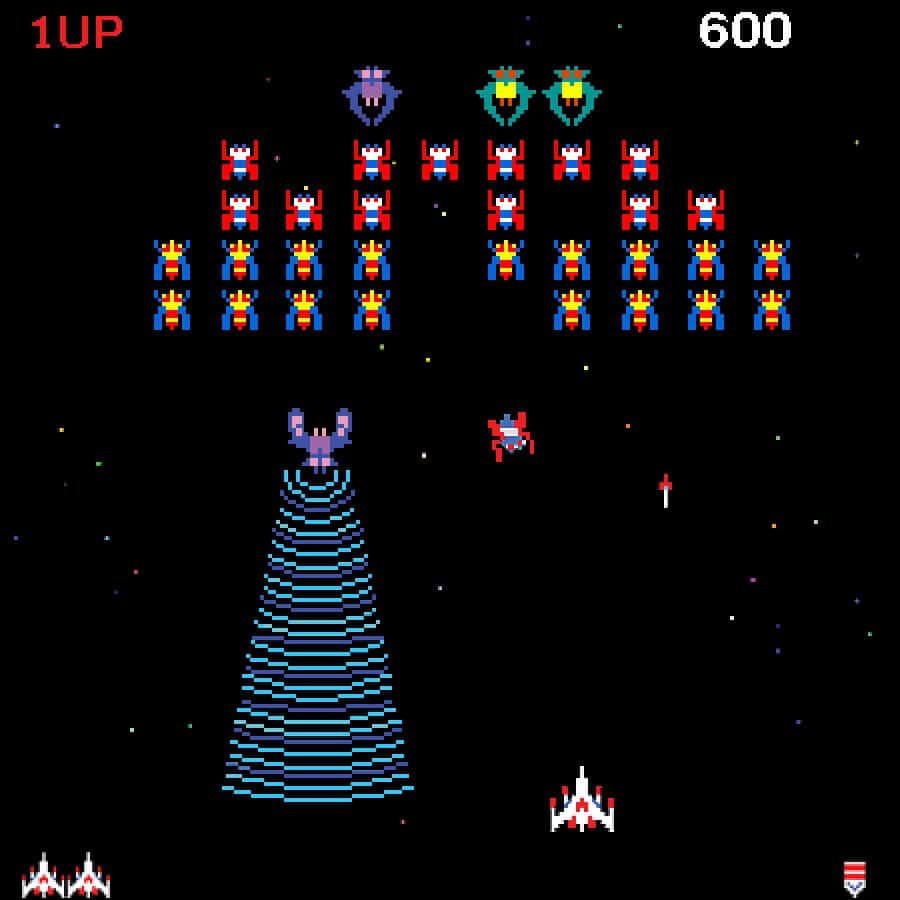80s Mania Galaga Wallpaper