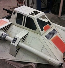 Cardboard Build Of Star Wars Snowspeeder Tames The Slopes Cardboard Build Of Star Wars Snowspeeder Tames The Slopes