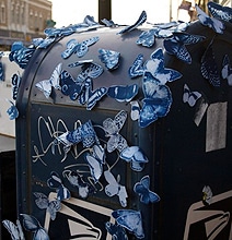 A Swarm Of Magnetic Blue Butterflies: Unique Art In Public Spaces