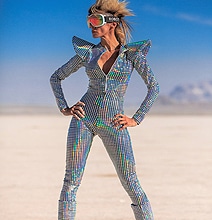 Disco Fever Catsuit For Attention Seeking Clubbers