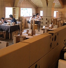 Cardboard Design: An Elegant Restaurant Created From Cardboard