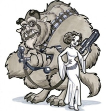 10 Illustrations Of Disney Characters Sneaking Into Star Wars