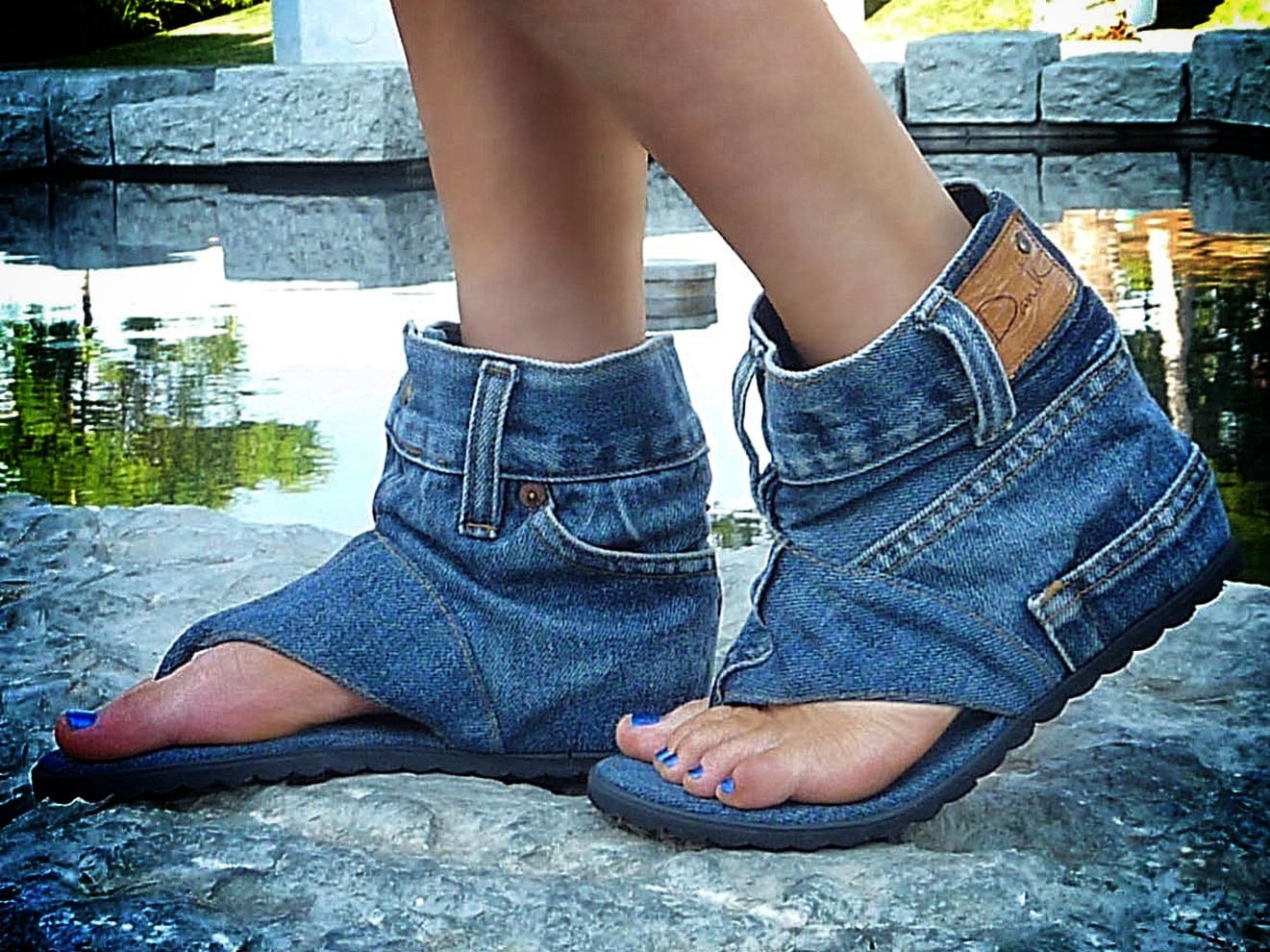 jeans-sandals-denim-shoes-etsy