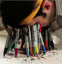 Bleeding Sharpie Markers Art Created In The Most Bizarre Way