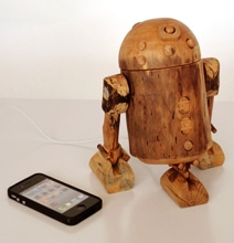 Dock The Jedi Way With The R2-D2 Wooden iPhone Dock
