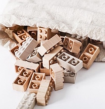 Tranquil Wooden LEGO Bricks Combine Nature & Geek