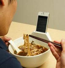 Ramen Bowl iPhone Dock Enables Dinner FaceTime Companionship