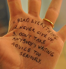 12 Bloggers & Authors Doodle Writing Advice On Their Hands [12 Pics]