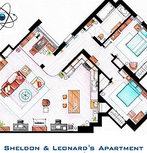 Artsy Architectural Apartment Floor Plans From TV Shows [9 Pics]