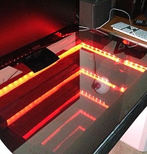 Infinity Mirror Computer Desk Design Is A Trippy Adventure