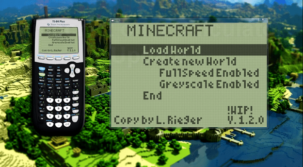 Minecraft Gameplay On Calculator