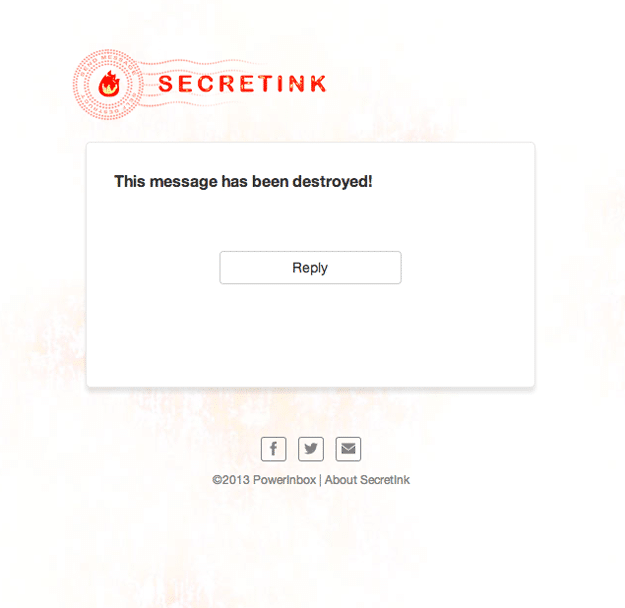 SecretInk Self-Destruct Email