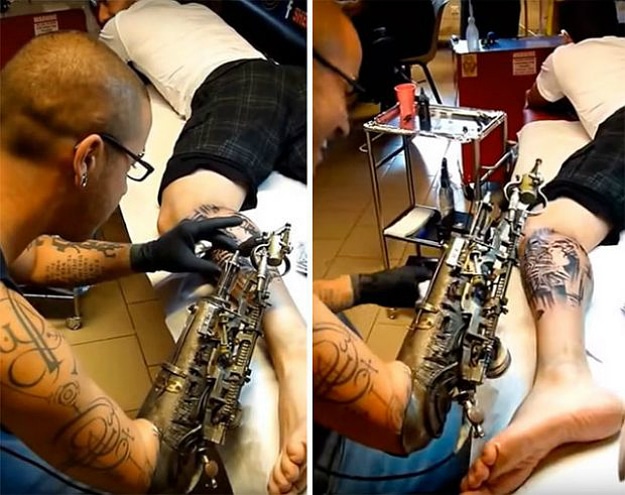 Prosthetic Arm Tattoo Machine