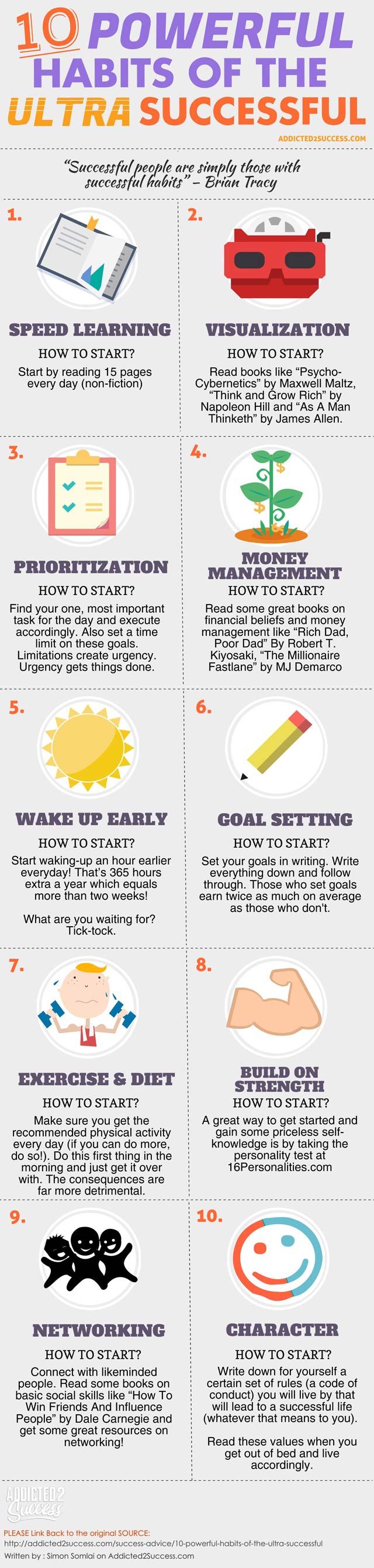 10 Habits Successful People Infographic