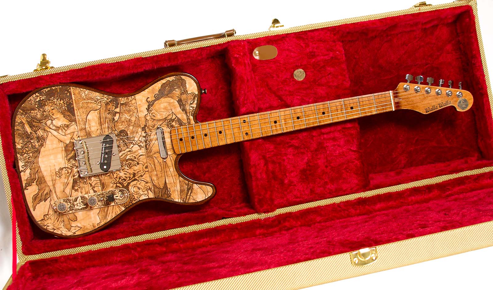Mucha Laser Engraved Guitar Article Image