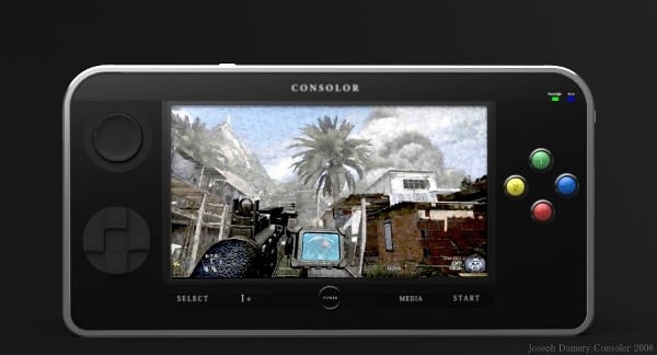 Front View Of Consolor Portable Gaming Device