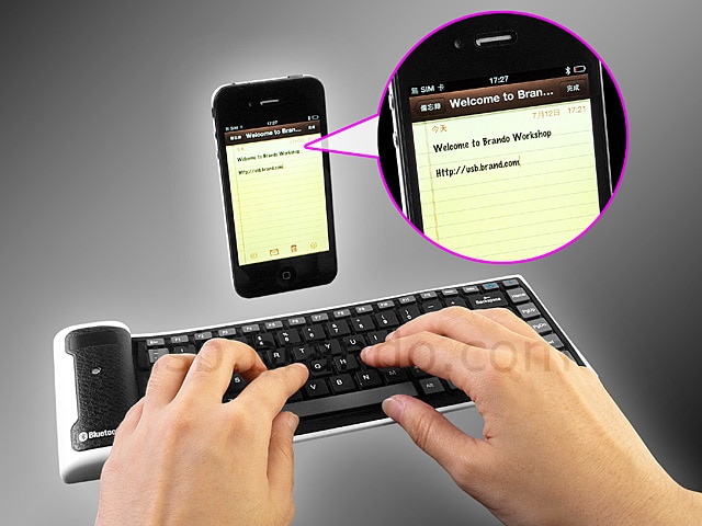 Bluetooth Flexible Keyboard In Action