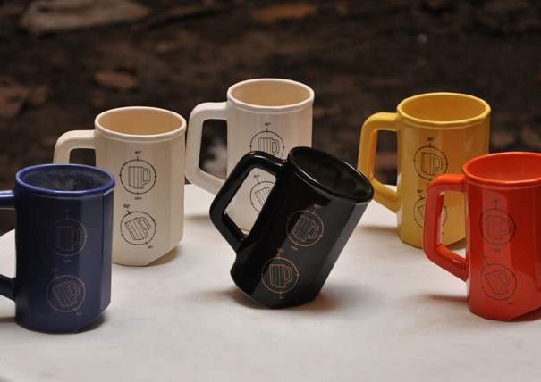 Tilted And Straight Beer Cups In Different Colors