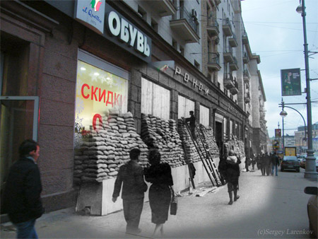 Freaky World Ward II Photography In Front Of A Store