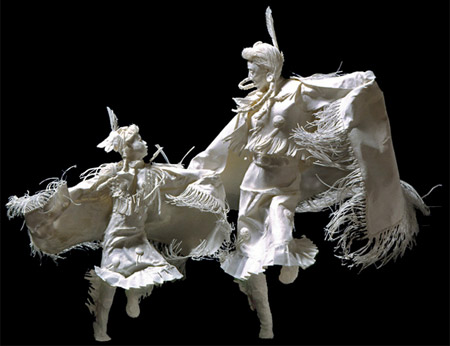 Papercraft Indian Girls Dancing