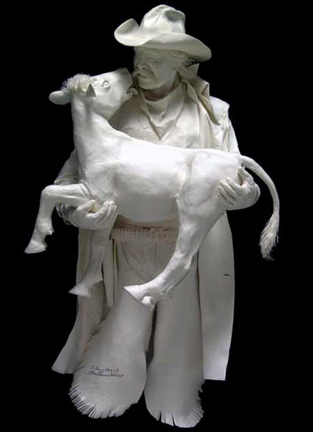 Papercraft Holding A Small Horse - To Save One