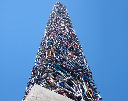 Bike Recycle Obelisk Art