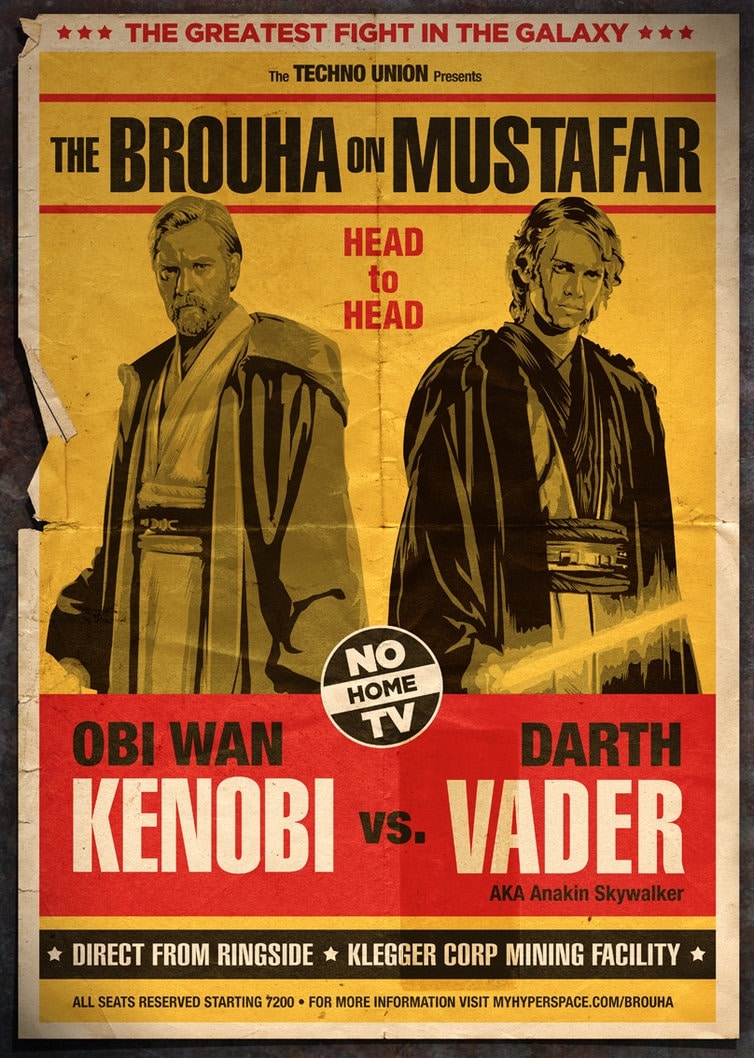 Star Wars Retro Wrestling Posters