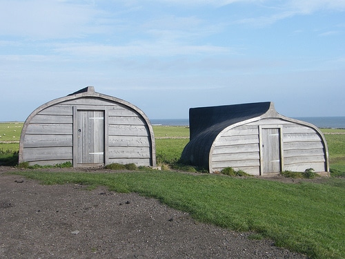 Upside Down Recycled Boats