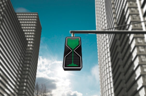 Hour Glass Traffic Light