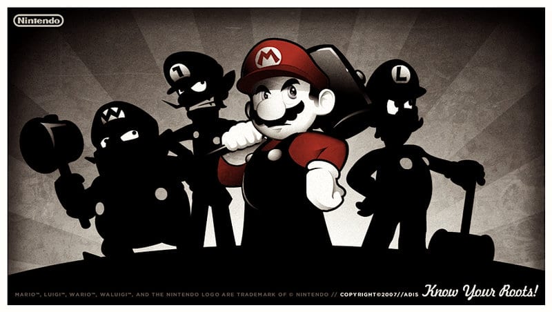 Old Cartoon Style Super Mario Posters