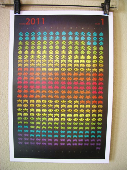 Space Invaders Calendar