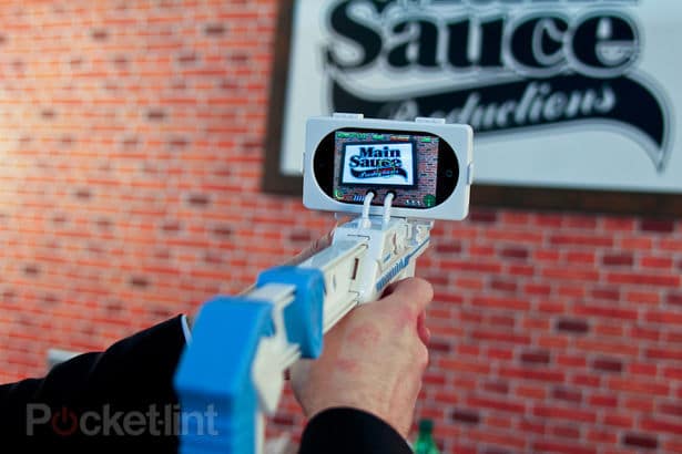 App Gun Game Simulator Toy Real View Screen App Gun