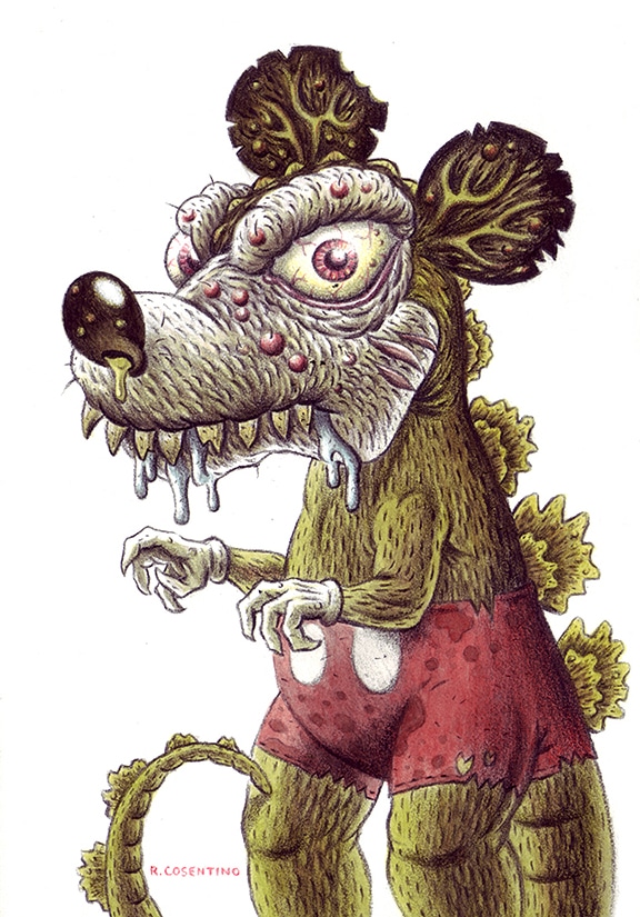 Disney Characters Goes Godzilla Mickey Mouse as Godzilla