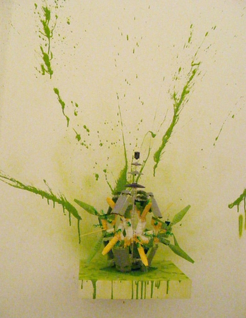 Green LEGO Spray Can Explosion