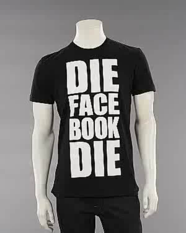 Hilarious Facebook T-Shirt Mashup Die Facebook T-Shirt Statement
