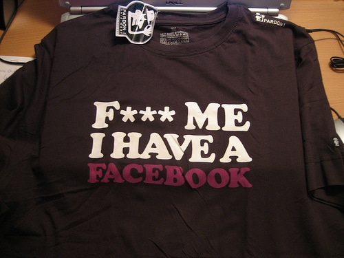 Hilarious Facebook T-Shirt Mashup F*** Me Have A Facebook