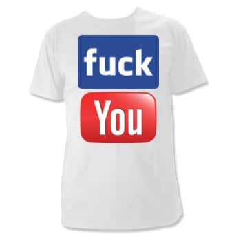 Hilarious Facebook T-Shirt Mashup Facebook YouTube Statement T-Shirt