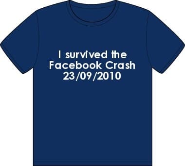 Hilarious Facebook T-Shirt Mashup I Survived The Facebook Crash