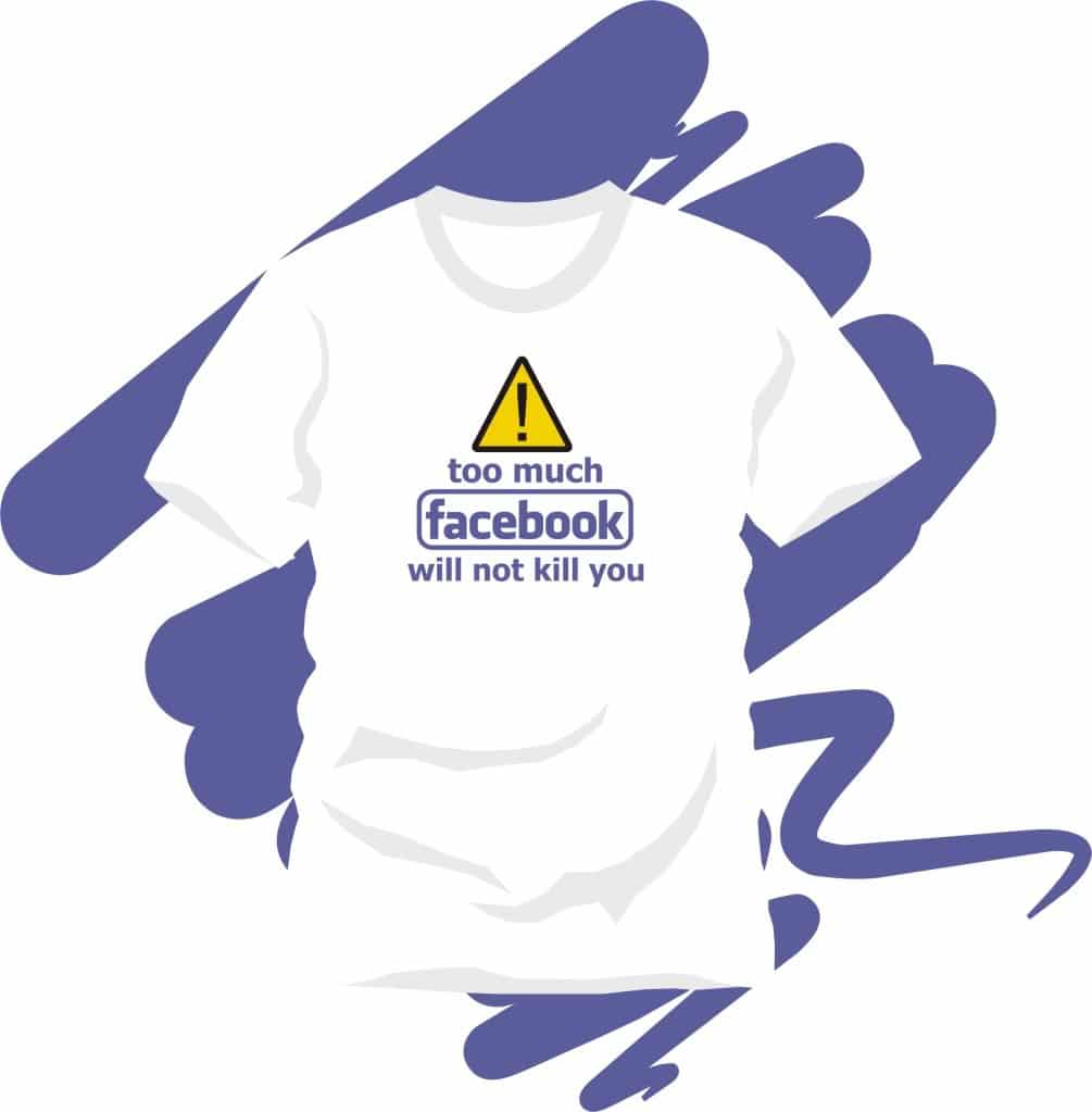 Hilarious Facebook T-Shirt Mashup Facebook Edgy Statement T-Shirt